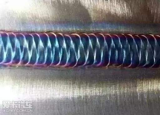 tig welding 为焊接的一种工法,管材对管材直接焊接,其焊接成鱼鳞状