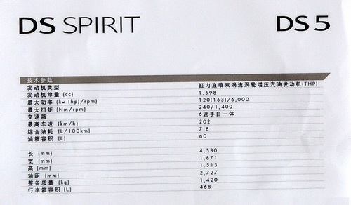 DS5配置表