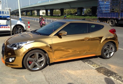 南通惊现土豪金韩国进口现代飞思