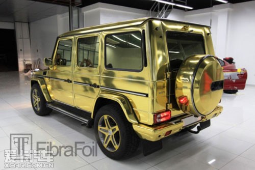 奔驰c63 amg 车世界里面的"土豪金"
