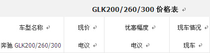 GLK260现车优惠30000现车销售