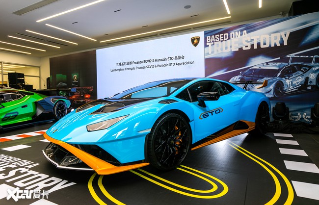 与essenza scv12一同亮相本次品鉴会的huracán sto是兰博基尼v10产品