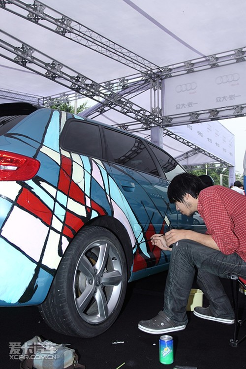 瓯通奥迪创意a3真车彩绘大赛 精彩上演_爱卡汽车
