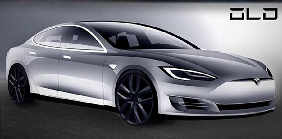 新一代特斯拉Model S渲染图