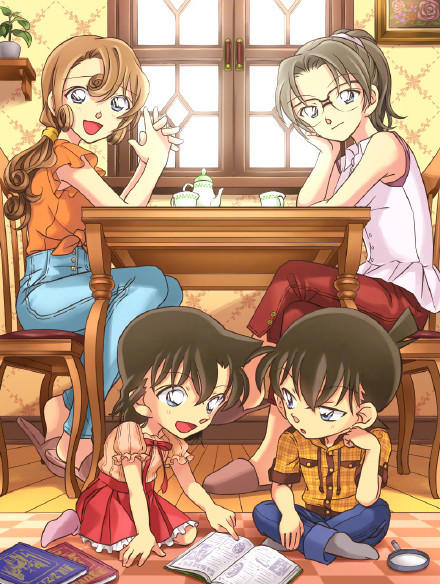 日本画师サハラ的名侦探柯南系列图画风超赞好暖