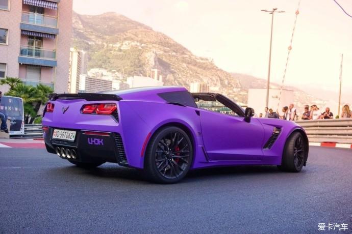 妹子聊車#五菱神車,啞光紫克爾維特corvette c7 z06