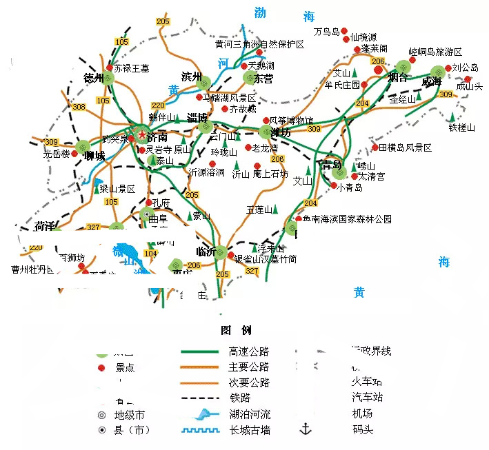 全国旅游地图精简版